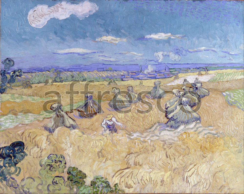 Impressionists & Post-Impressionists | Vincent van Gogh Wheat Fields with Reaper Auvers | Affresco Factory