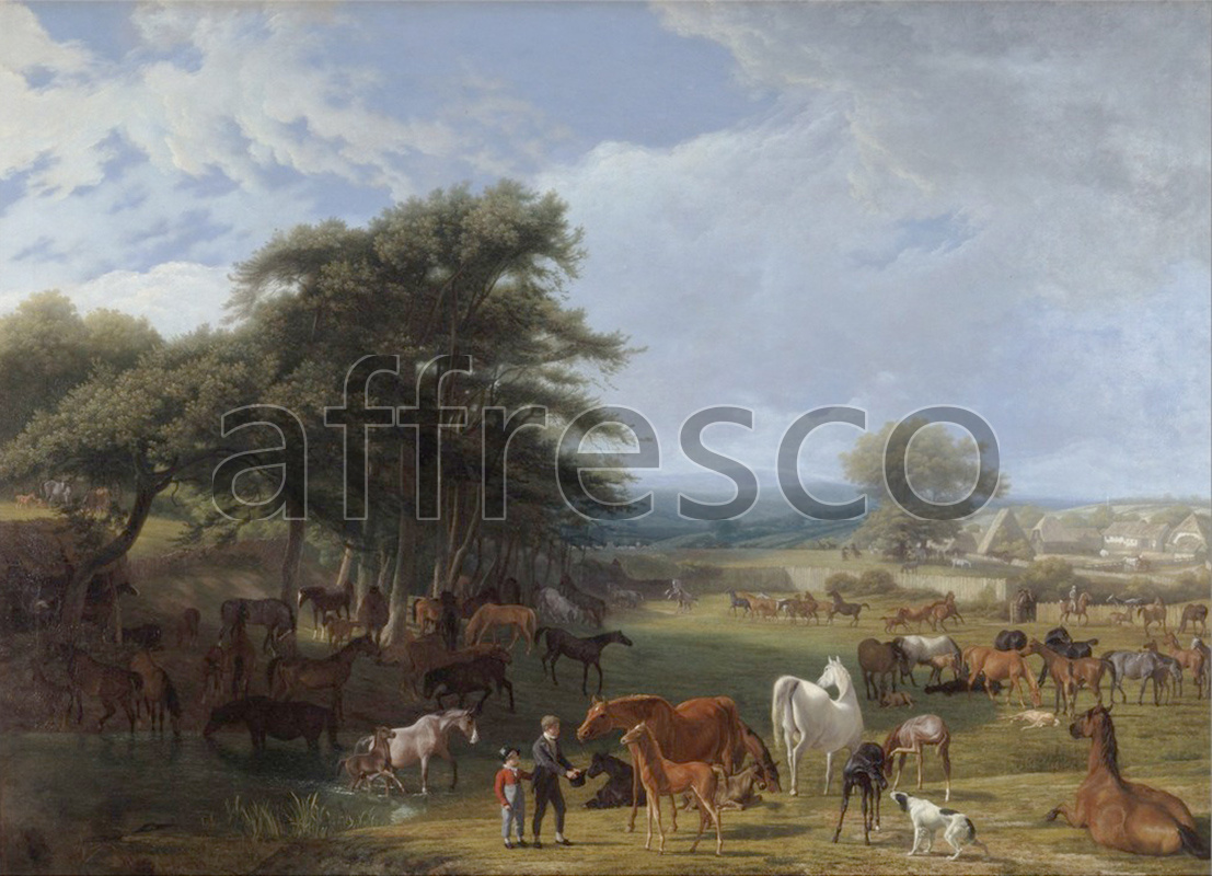 Classic landscapes | Jacques Laurent Agasse Lord Riverss Stud Farm Stratfield Saye | Affresco Factory