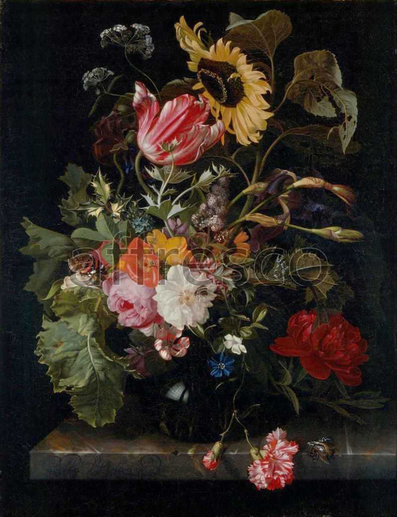 Still life | Maria van Oosterwyck Bouquet of Flowers in a Vase | Affresco Factory