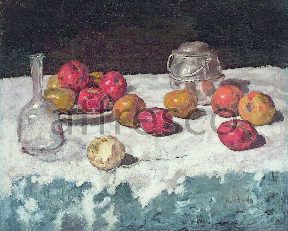 Still life | Carl Schuch Still Life with Apples | Affresco Factory