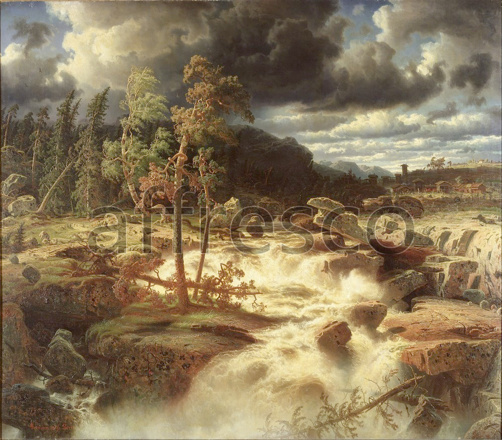 Classic landscapes | Marcus Larson Waterfall in Smaland | Affresco Factory