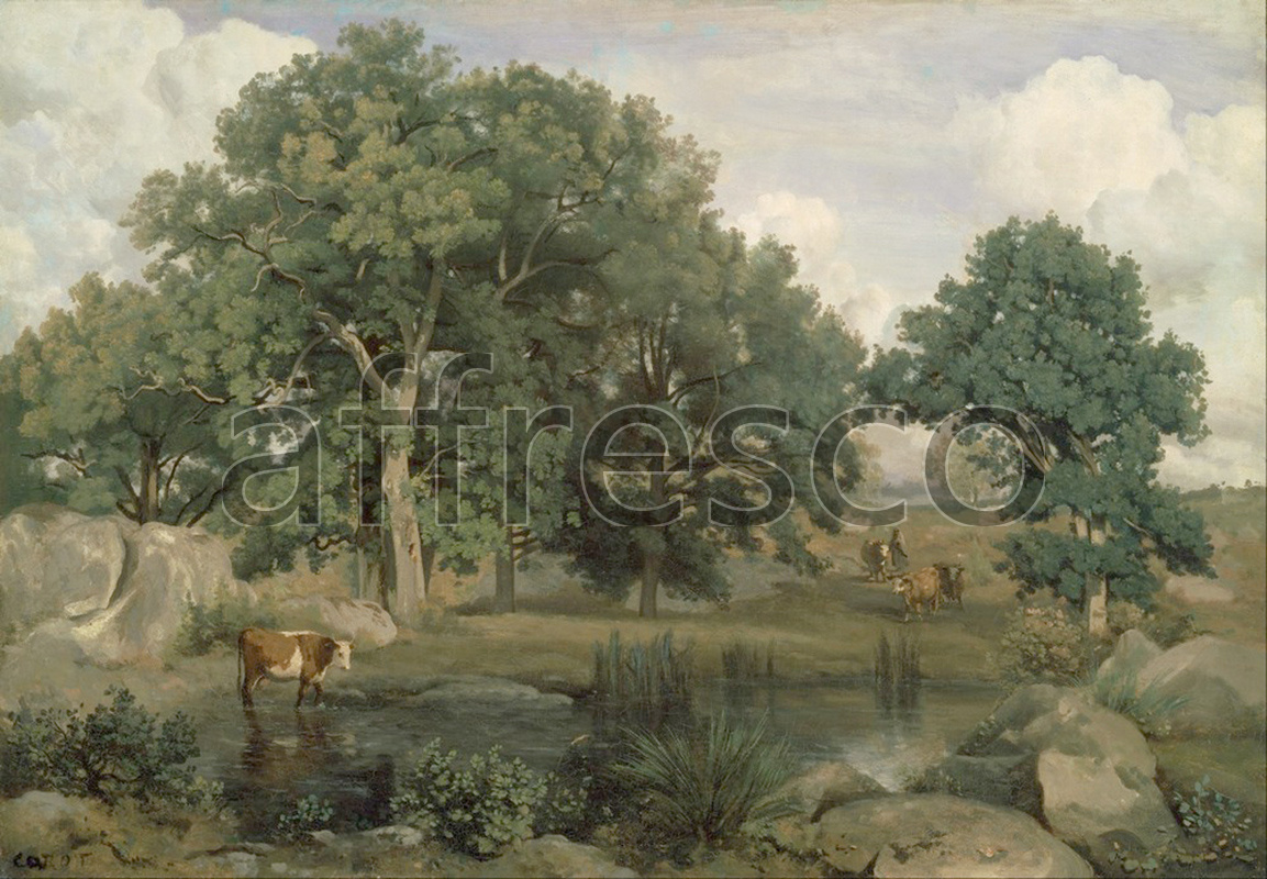 Classic landscapes | Jean Baptiste Camille Corot Forest of Fontainebleau | Affresco Factory