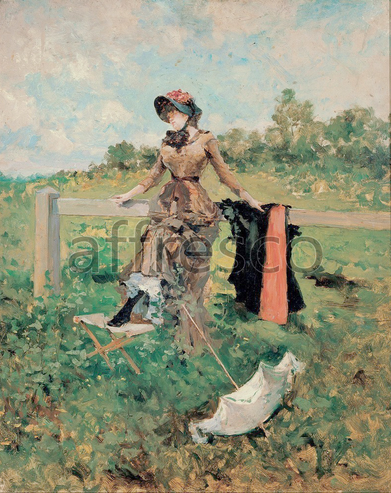 Impressionists & Post-Impressionists | Francisco Miralles Lady with a Parasol | Affresco Factory