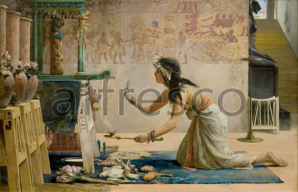 Classical antiquity themes | John Weguelin The Obsequies of an Egyptian Cat | Affresco Factory