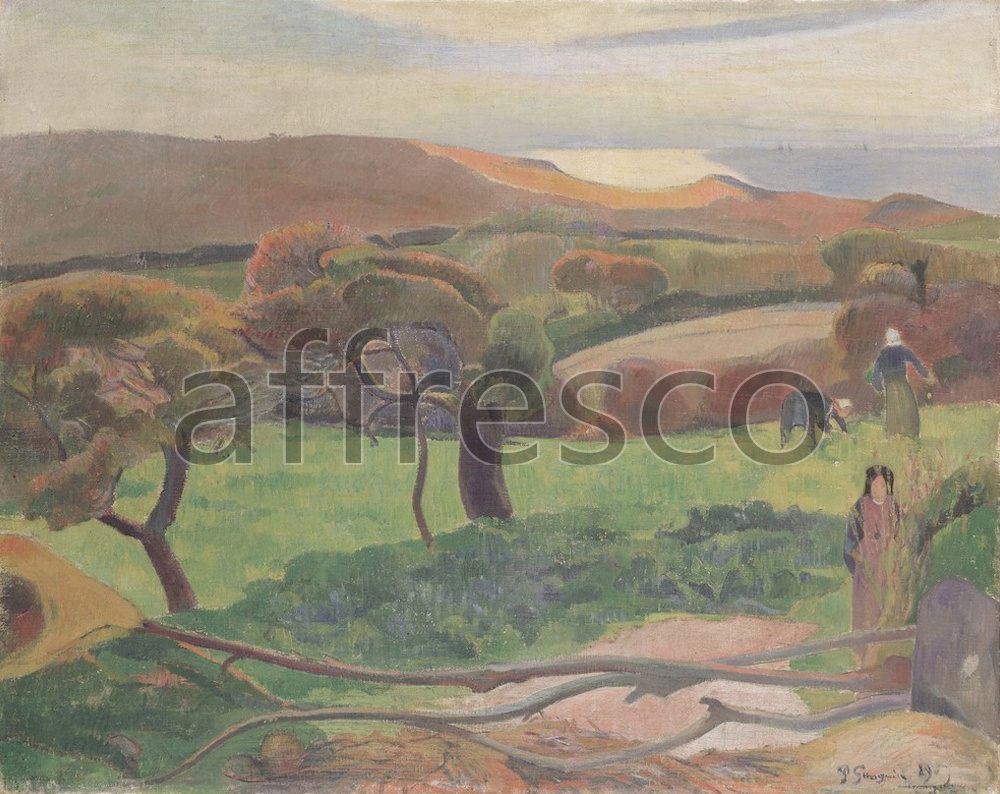 Impressionists & Post-Impressionists | Paul Gauguin Landscape from Bretagne | Affresco Factory