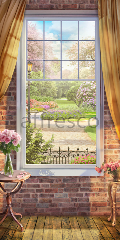 6926 | The best landscapes | Window to a blooming garden | Affresco Factory