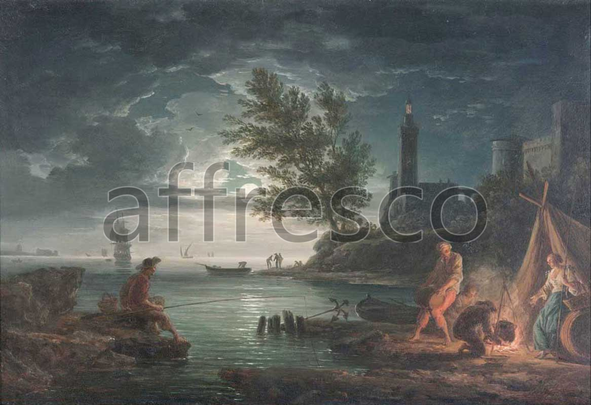 Classic landscapes | Claude Joseph Vernet The four times of day Night | Affresco Factory