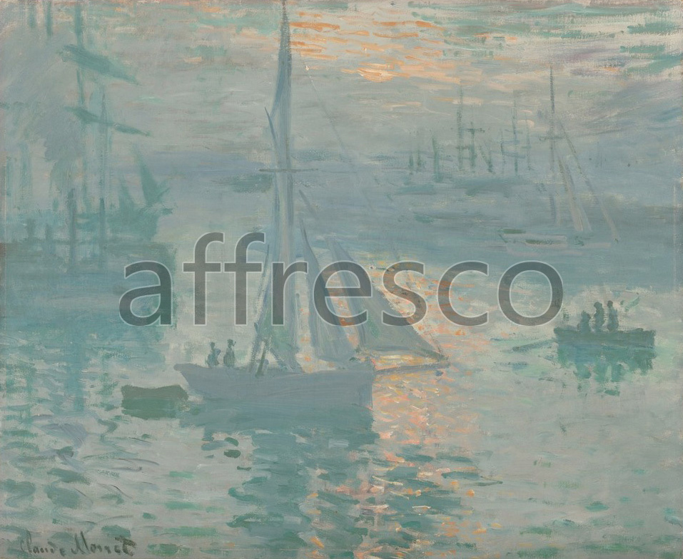 Impressionists & Post-Impressionists | Claude Monet Sunrise Marine | Affresco Factory