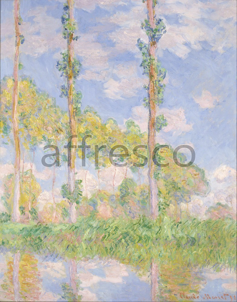 Impressionists & Post-Impressionists | Claude Monet Poplars in the Sun | Affresco Factory