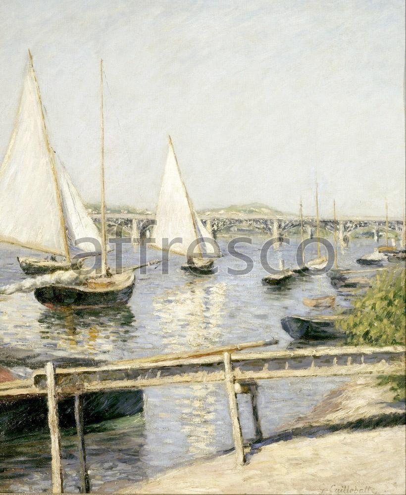 Impressionists & Post-Impressionists | Gustave Caillebotte Sailing Boats at Argenteuil | Affresco Factory