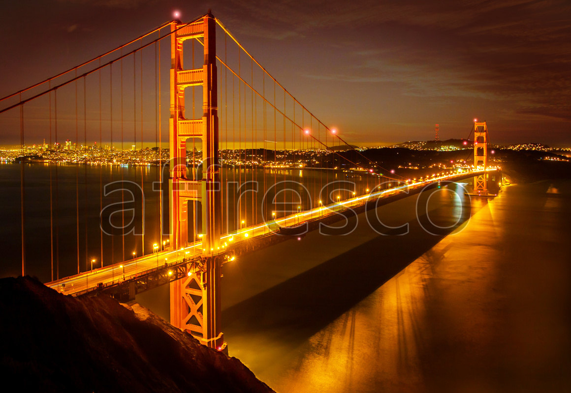 ID10346 | Pictures of Cities  | Luminant night bridge | Affresco Factory