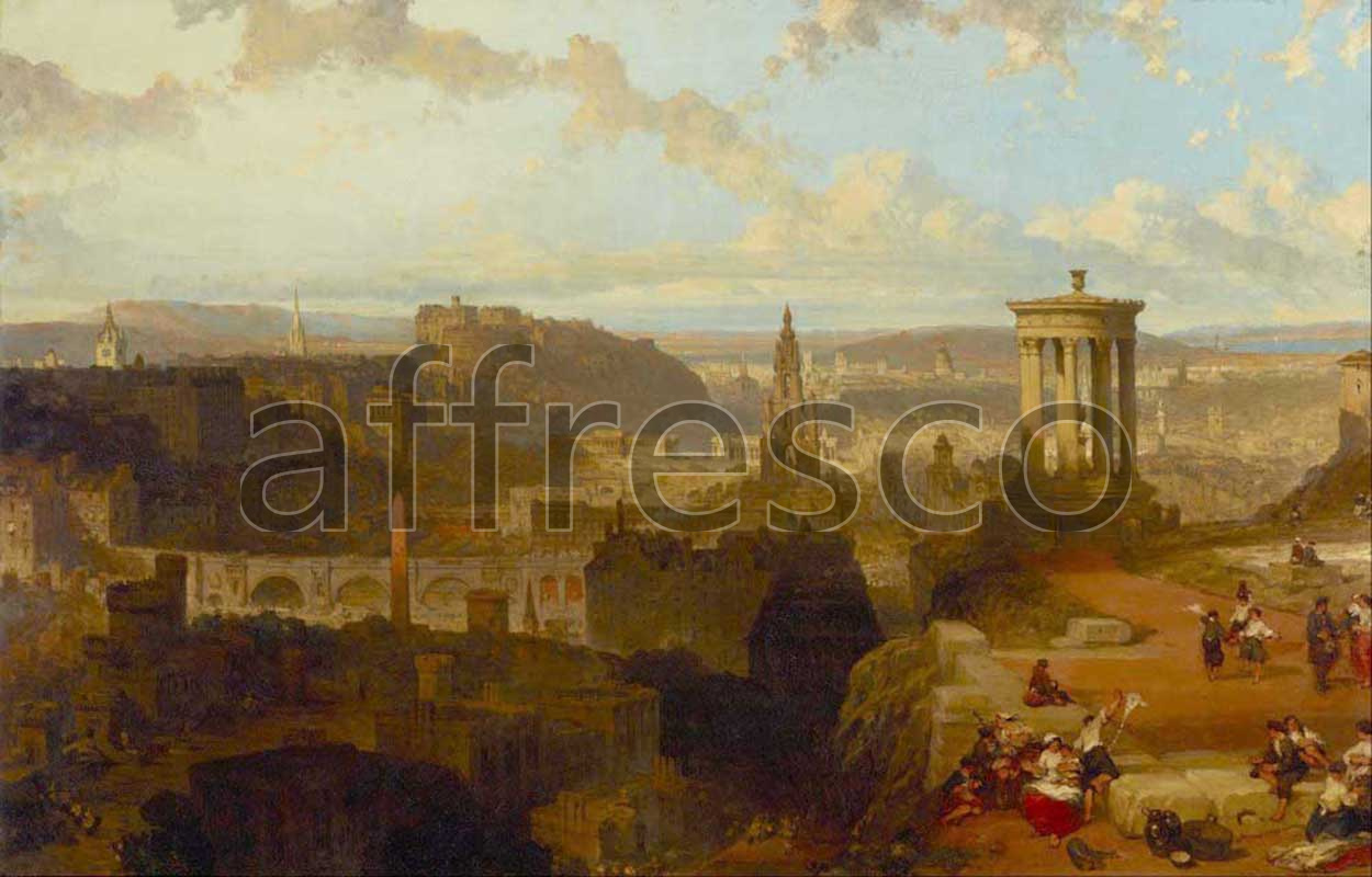 Classic landscapes | David Roberts Edinburgh from the Calton Hill | Affresco Factory