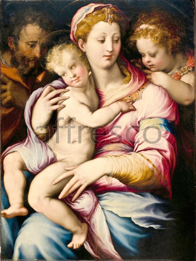 Biblical themes | Francesco Salviati Holy Family with Saint John the Baptist | Affresco Factory