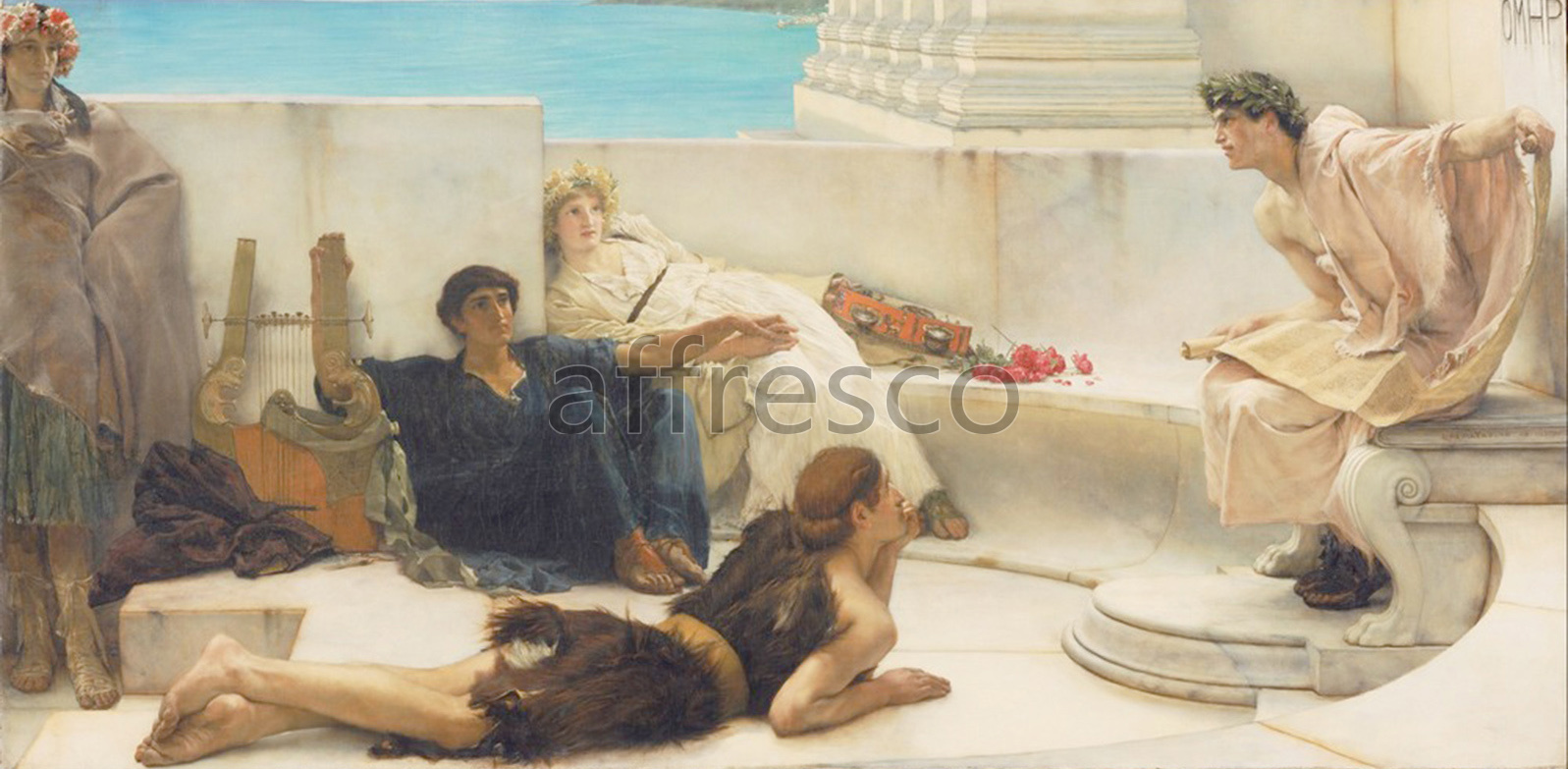 Classical antiquity themes | Sir Lawrence Alma  A Reading from Homer | Affresco Factory