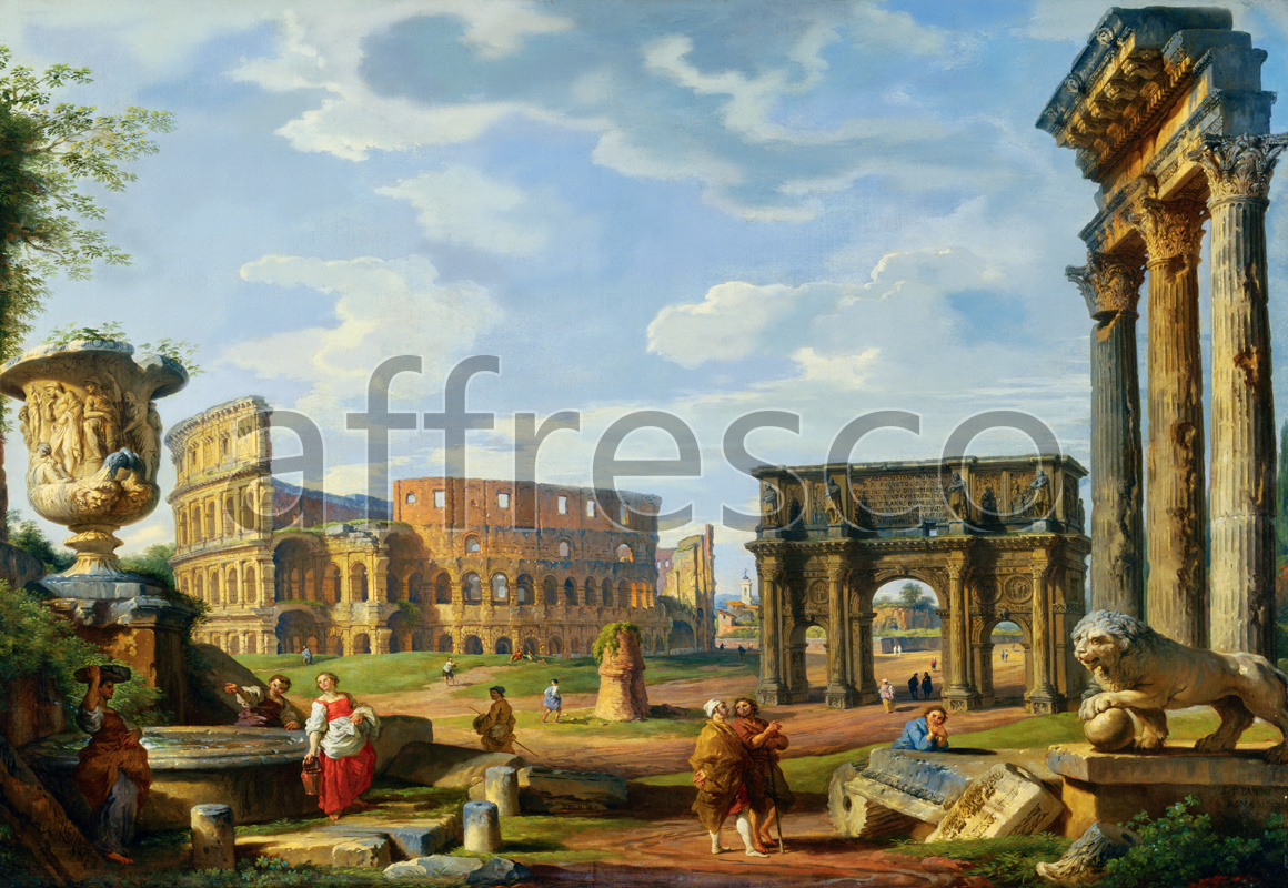 4144 | Picturesque scenery | view on the Coliseum | Affresco Factory