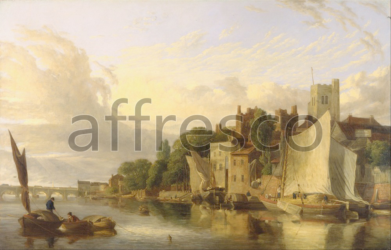 Classic landscapes | James Stark Lambeth from the River looking towards Westminster Bridge | Affresco Factory