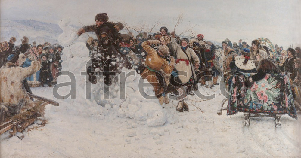 Scenic themes | Vasily Surikov Taking a Snow Town | Affresco Factory
