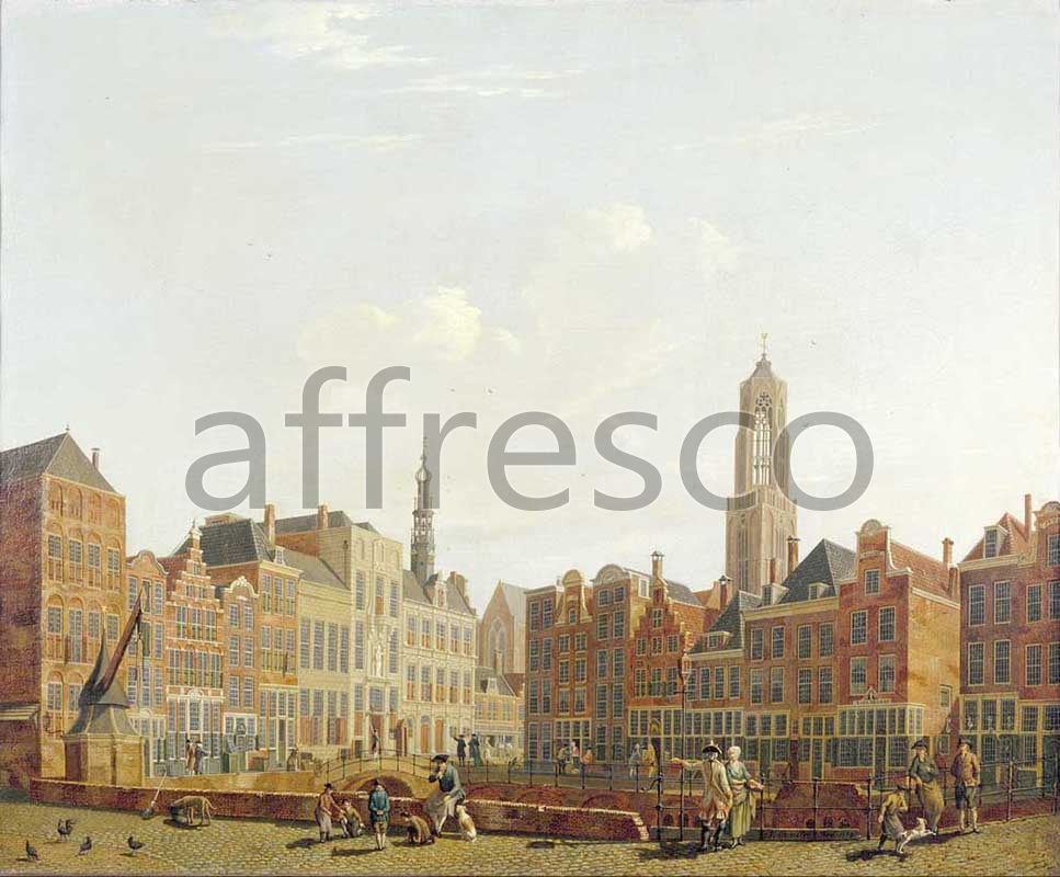 Classic landscapes | Isaac Ouwater Utrecht Town Hall Bridge with Surroundings | Affresco Factory