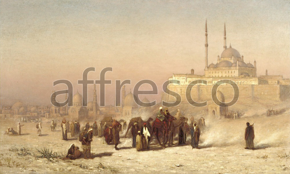 Scenic themes | Louis Comfort Tiffany On the Way between Old and New Cairo Citadel Mosque of Mohammed Ali and Tombs of the Mamelukes | Affresco Factory