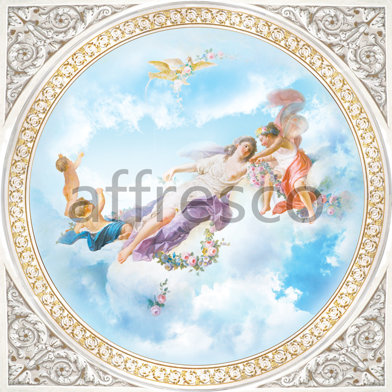 9163 |  Ceilings  | Goddes with angels on the sky | Affresco Factory