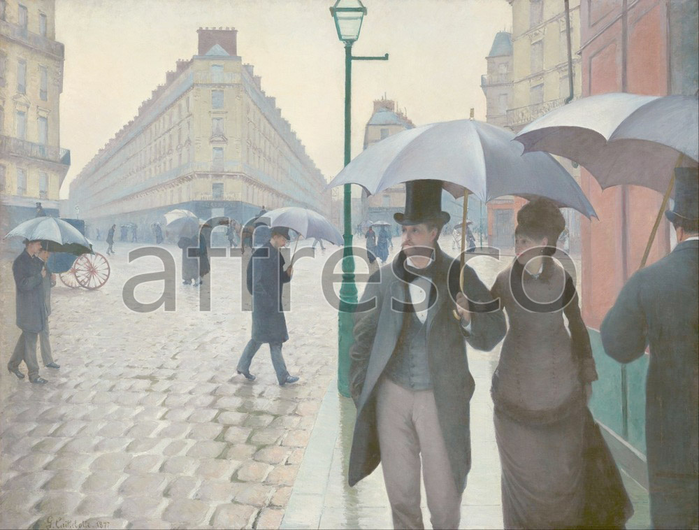 Impressionists & Post-Impressionists | Gustave Caillebotte Paris Street Rainy Day | Affresco Factory