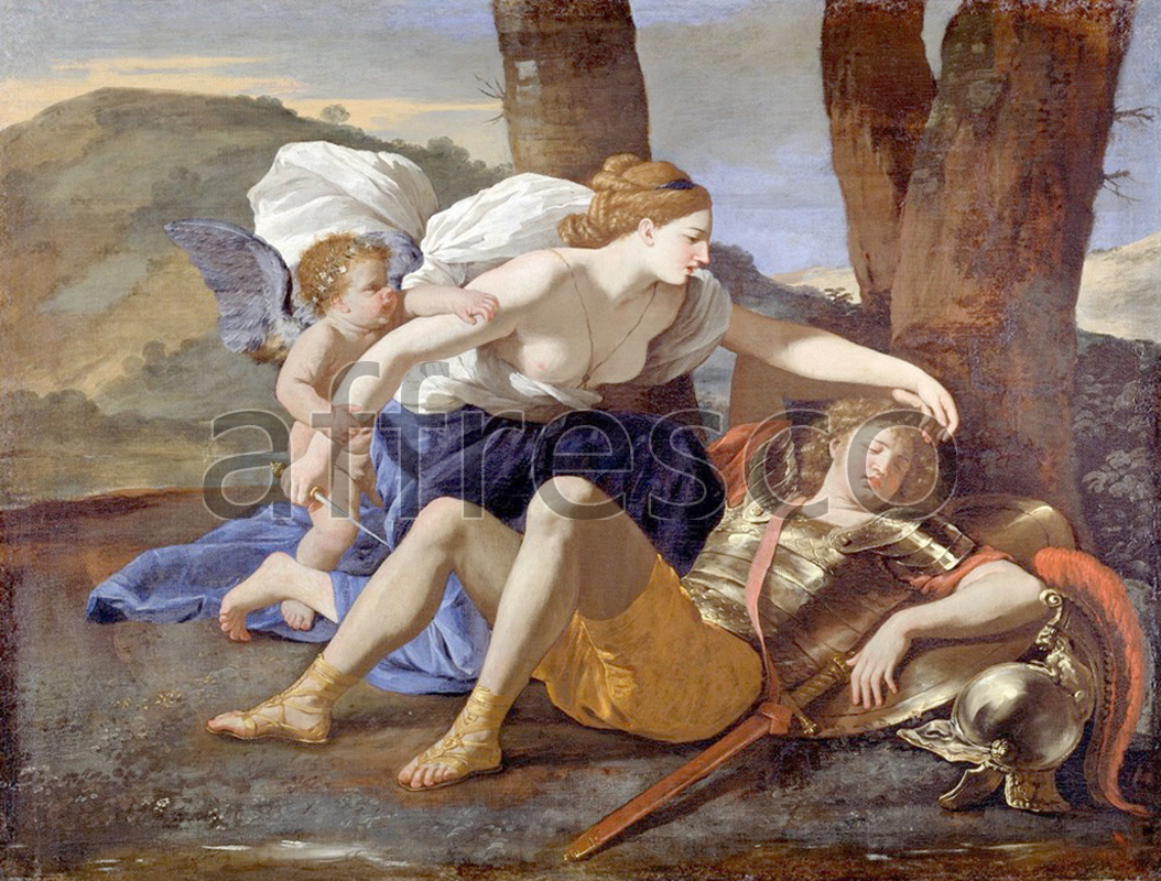 Classical antiquity themes | Poussin Nicolas Rinaldo and Armida | Affresco Factory