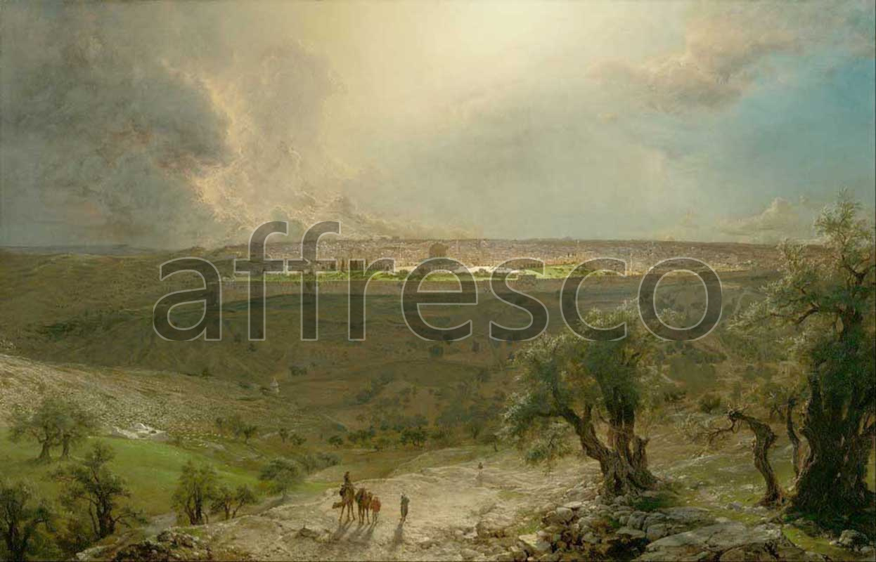 Classic landscapes | Frederic Edwin Church Jerusalem from the Mount of Olives | Affresco Factory