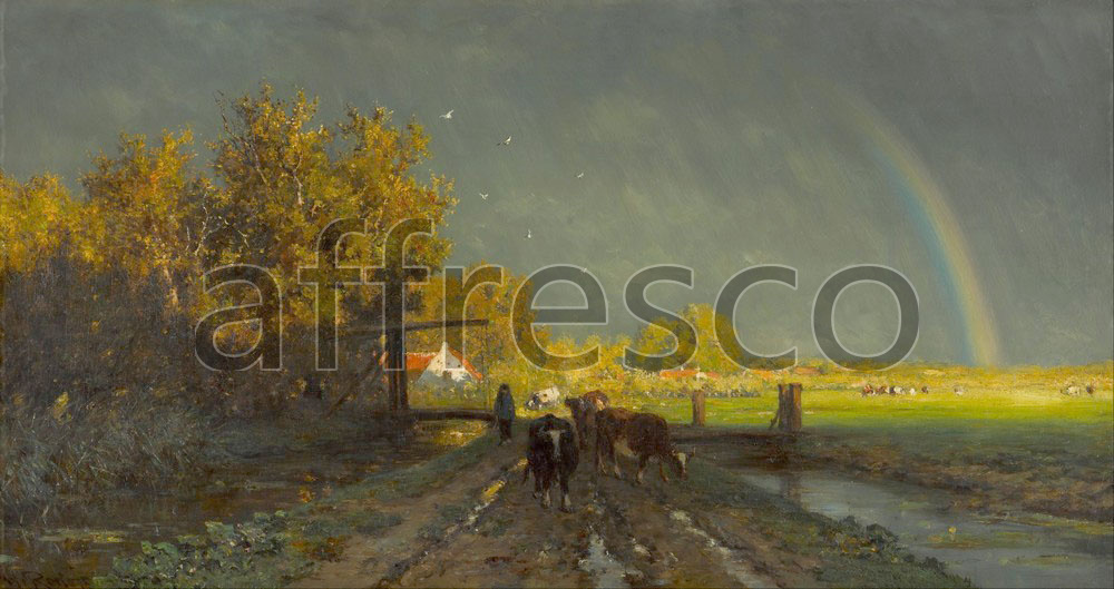 Classic landscapes | Willem Roelofs The rainbow | Affresco Factory