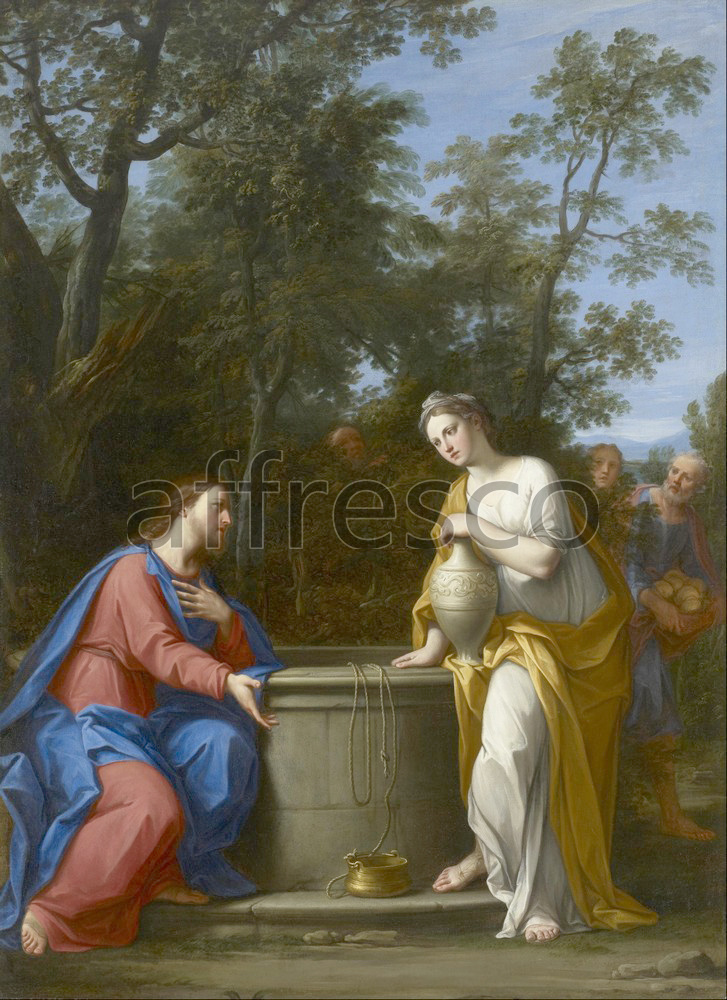 Biblical themes | Marcantonio Franceschini  Christ and the Woman of Samaria | Affresco Factory