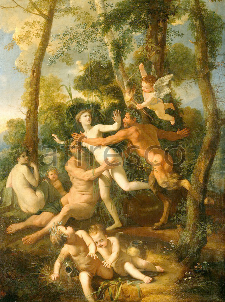Classical antiquity themes | Nicolas Poussin Pan and Syrinx | Affresco Factory