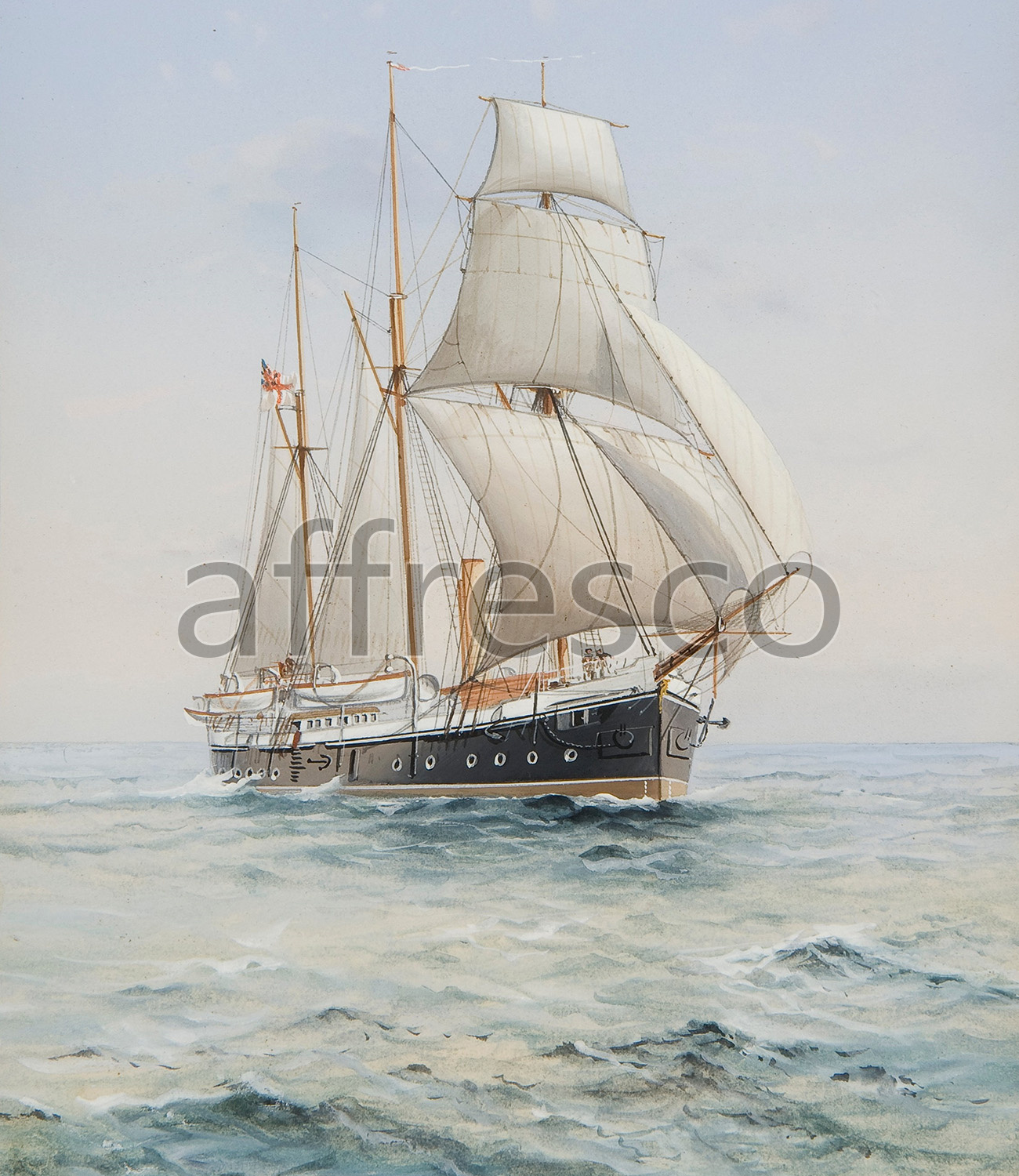 4403 | The best landscapes | ship with sails | Affresco Factory