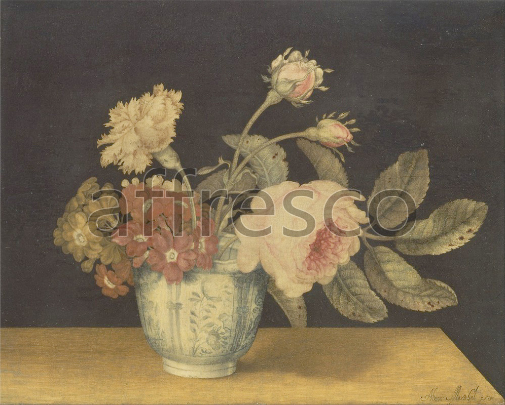 Still life | Alexander Marshal Flowers in a Delft Jar | Affresco Factory