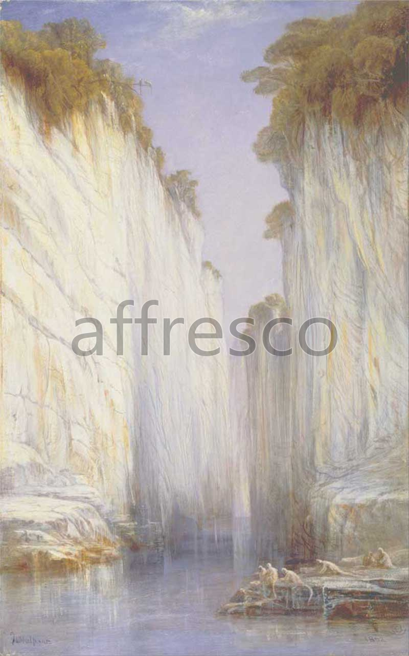 Classic landscapes | Edward Lear The Marble Rocks Nerbudda Jubbolpore | Affresco Factory