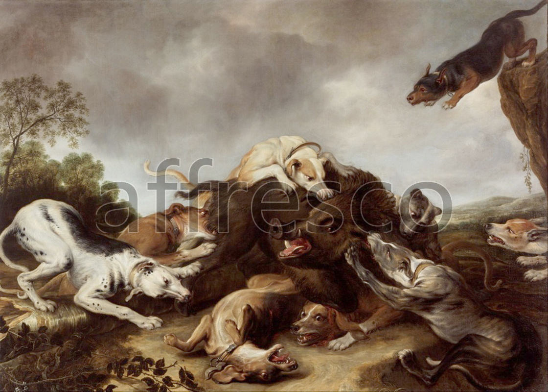 Hunting themes | Frans Snyders and workshop The boar hunt | Affresco Factory