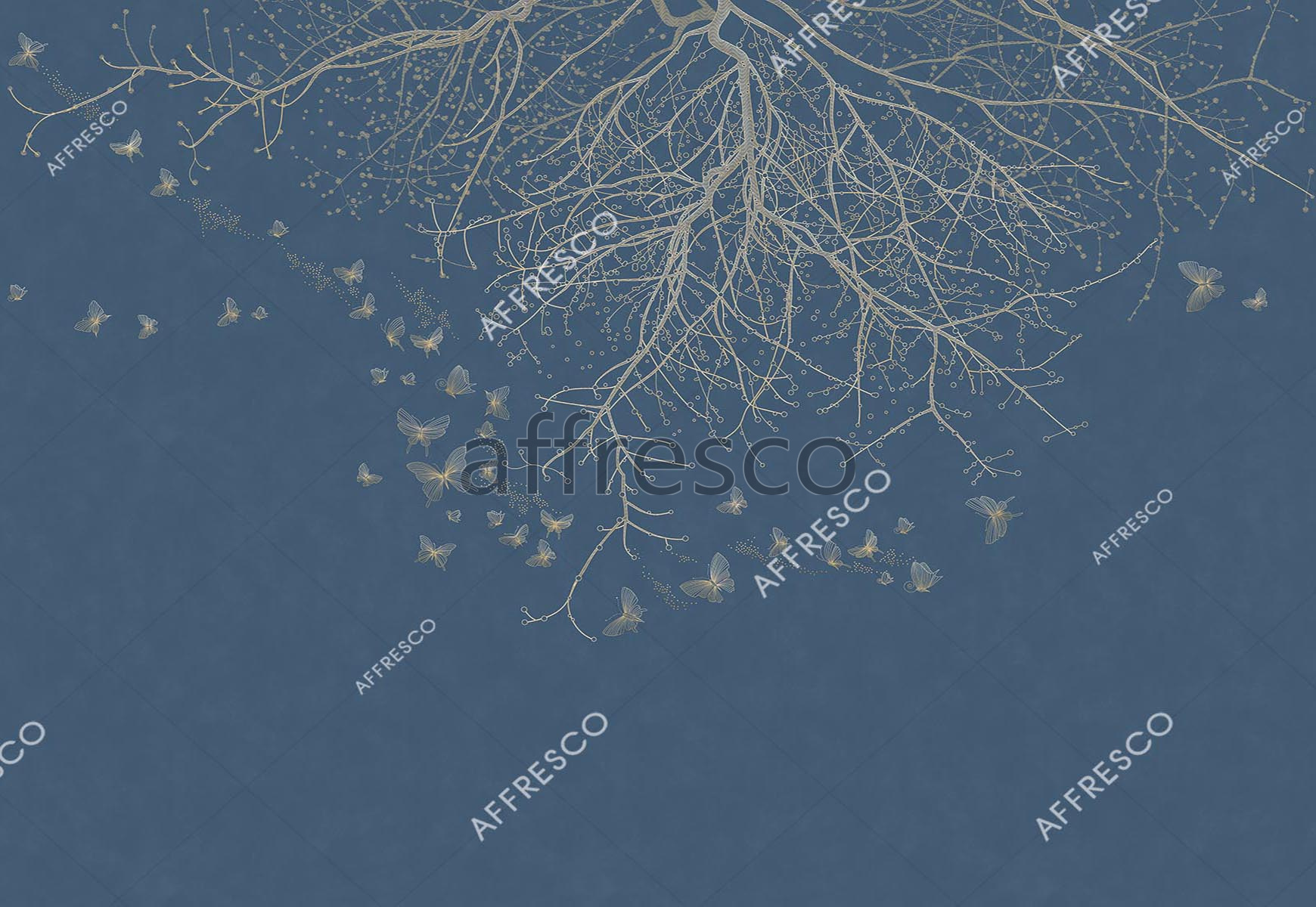 ID139249 | Forest | graphic branches and butterflies | Affresco Factory