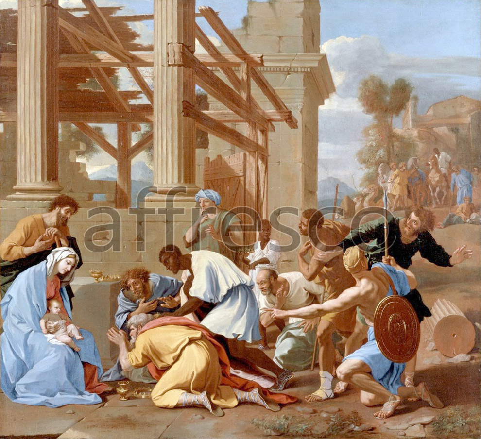 Biblical themes | Poussin Nicolas The Adoration of the Magi | Affresco Factory