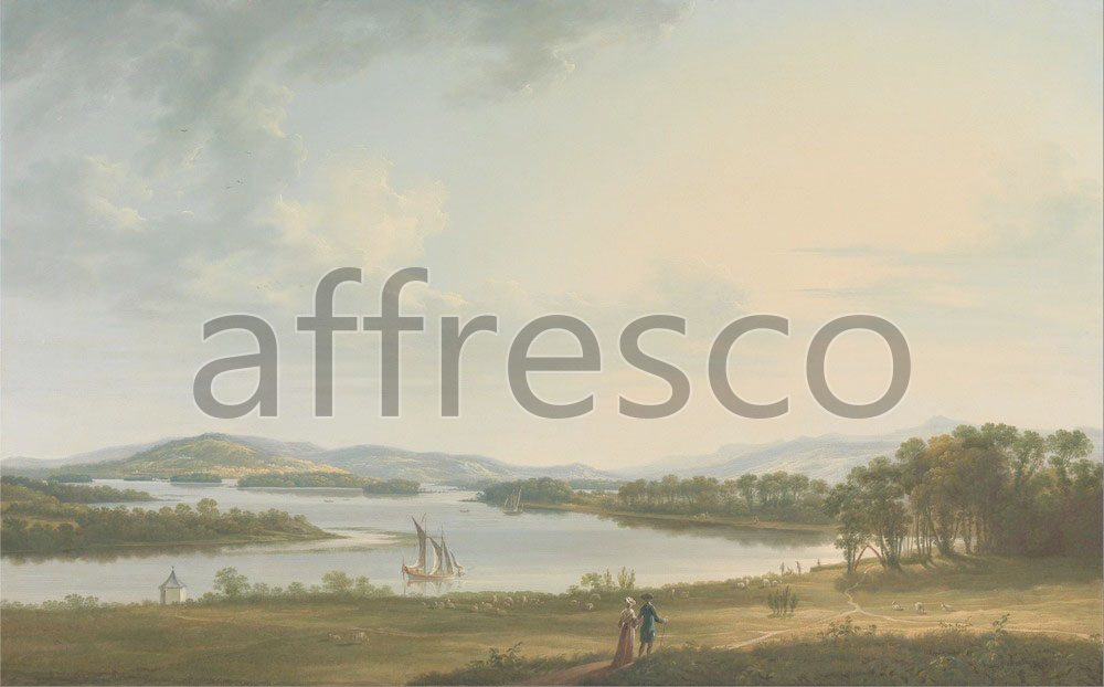 Classic landscapes | Thomas Roberts Knock Ninney and Lough Erne from Bellisle County Fermanagh Ireland | Affresco Factory