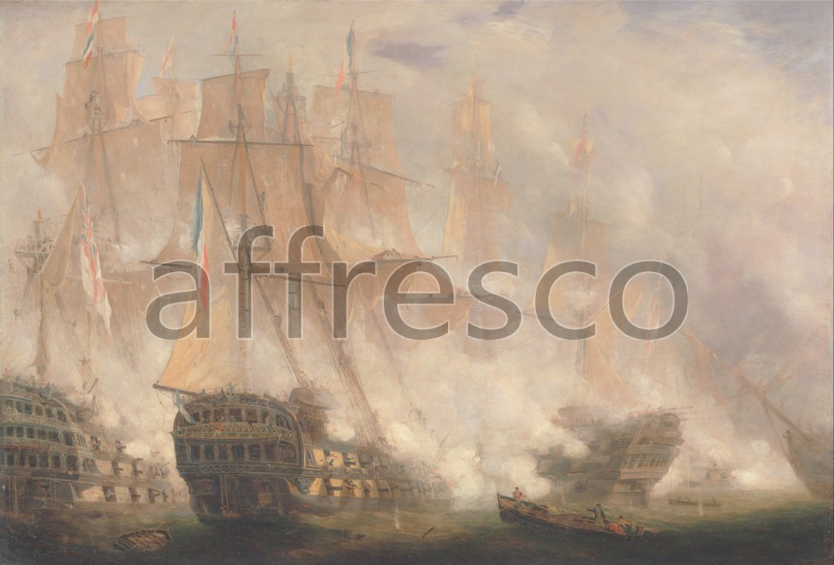 Marine art | John Christian Schetky The Battle of Trafalgar | Affresco Factory