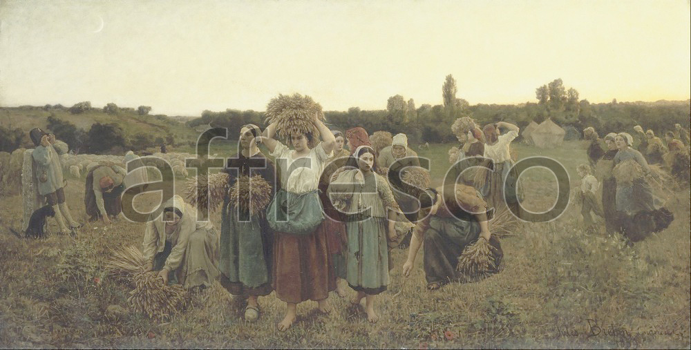 Scenic themes | Jules Breton Calling in the Gleaners | Affresco Factory
