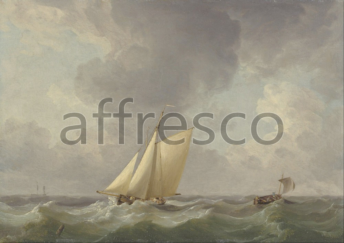 Marine art | Charles Brooking A Cutter in a Strong Breeze | Affresco Factory