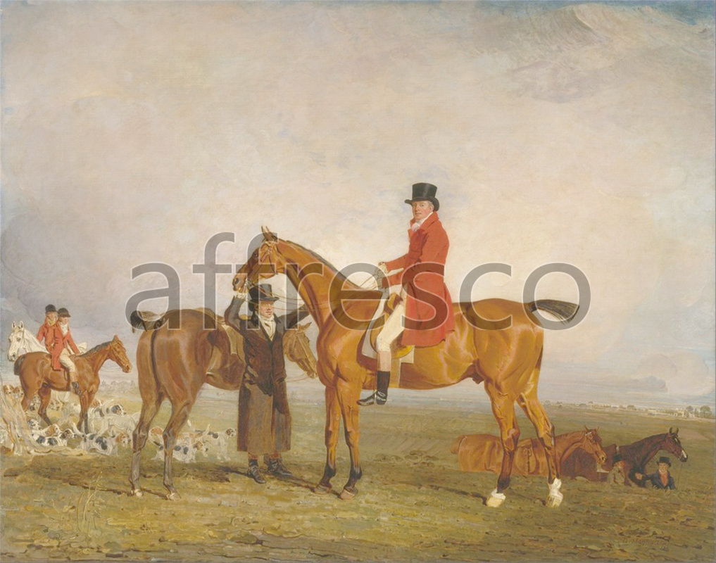 Hunting themes | Benjamin Marshall George Marquess of Huntly later 5th Duke of Gordon on Tiny | Affresco Factory