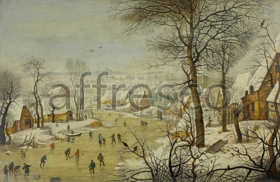 Scenic themes | Pieter Brueghel the Younger Winter landscape with a bird trap | Affresco Factory