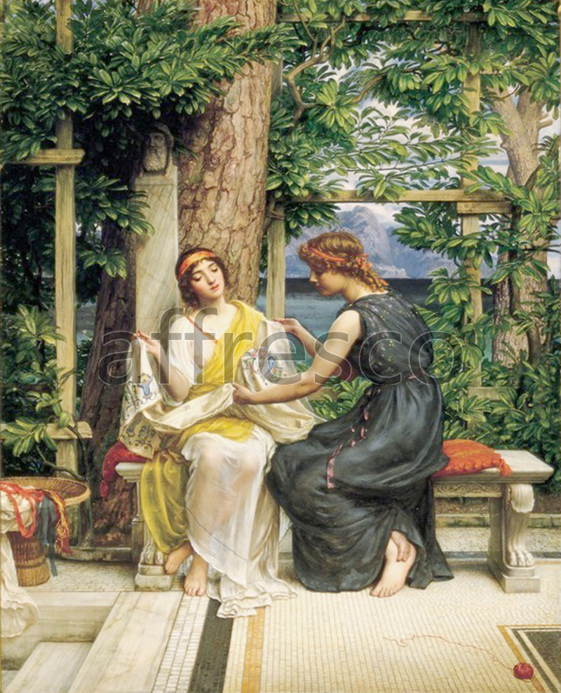 Classical antiquity themes | Sir Edward J. Poynter Helena and Hermia | Affresco Factory