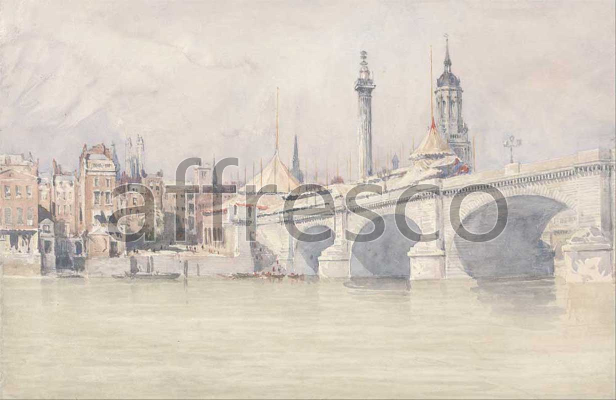 Classic landscapes | David Cox The Opening of the New London Bridge | Affresco Factory