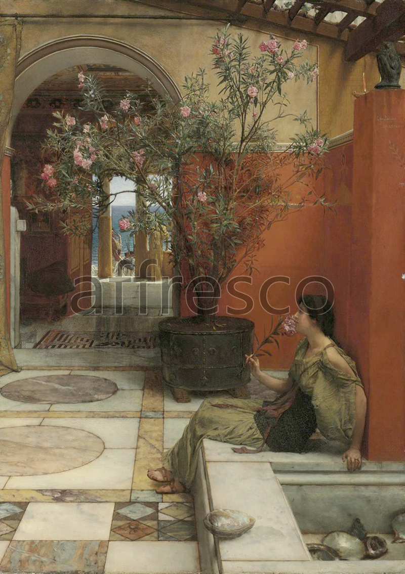 Classical antiquity themes | Lawrence Alma Tadema An Oleander | Affresco Factory