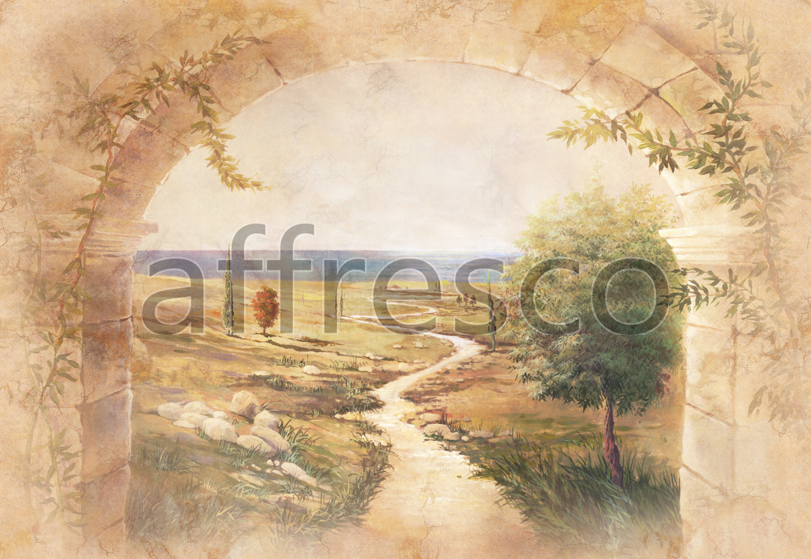 6217 | Picturesque scenery | Small path driving to the sea | Affresco Factory
