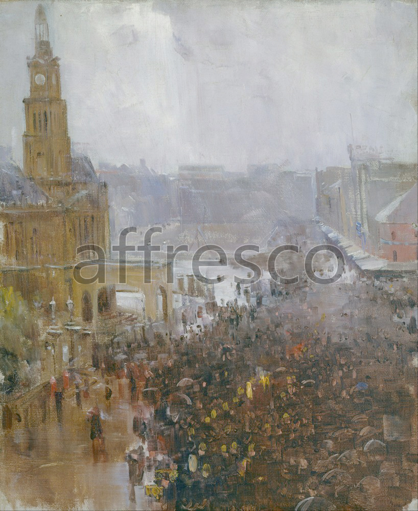 Impressionists & Post-Impressionists | Arthur Streeton Firemans funeral George Street | Affresco Factory