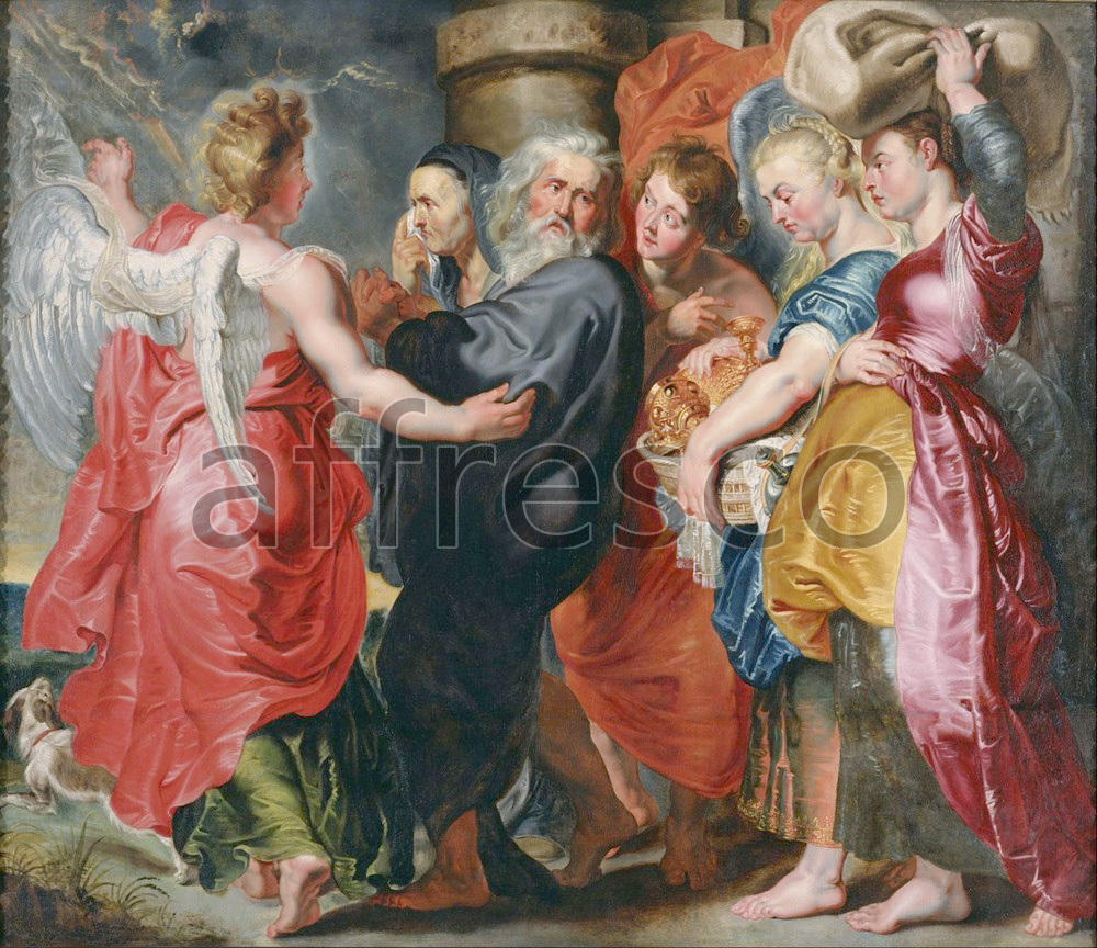 Biblical themes | Jacob Jordaens The Flight of Lot and His Family from Sodom | Affresco Factory