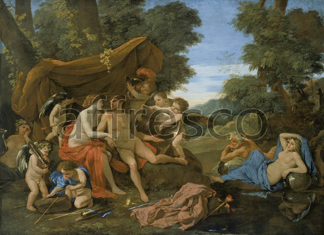 Classical antiquity themes | Nicolas Poussin Mars and Venus 2 | Affresco Factory