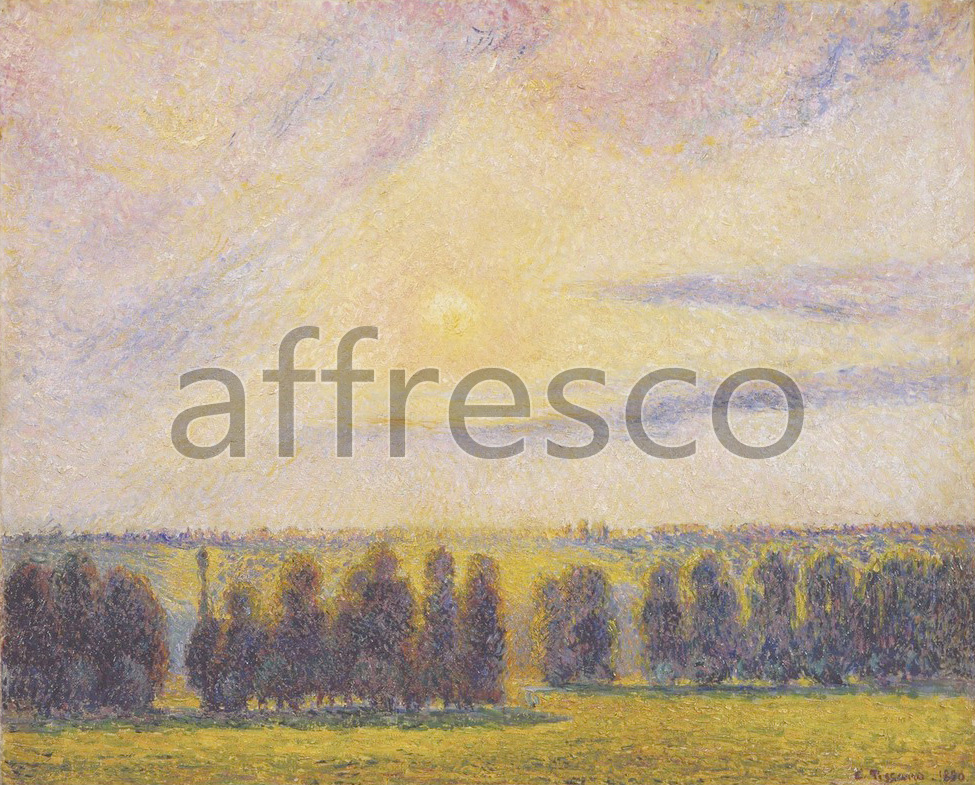 Impressionists & Post-Impressionists | Camille Pissarro Sunset at Eragny | Affresco Factory